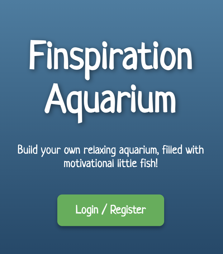 A screenshot of 'Finspiration Aquarium' web app